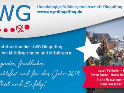Gesegnete Weihnachten und ein gesundes Jahr 2019