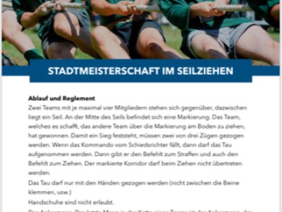 Stadtmeisterschaften im Seilziehen beim UWG Fest fielen leider dem Wetter zum Opfer