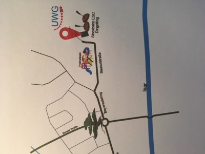 UWG Fest - Anfahrtskitze zur ESC Halle